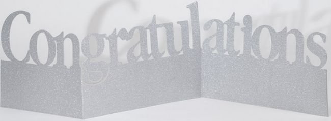 Congratulations Glitter Table Centerpiece - Party Supplies