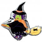 35" Flying Witch Mylar Balloon - Halloween Party Supplies