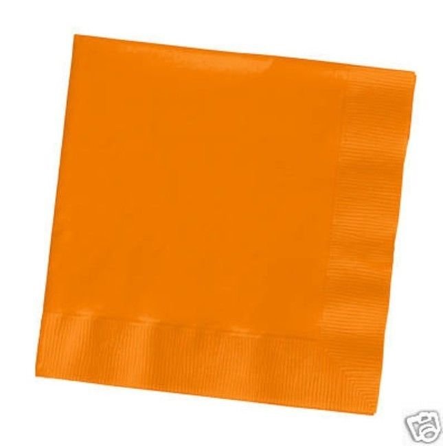 Orange Beverage Napkins (50)