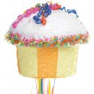 YELLOW Cupcake Pull String Pinata