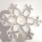 Glitter Snowflake Candle (1) - Party Supplies