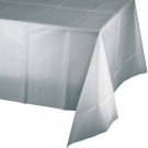 Silver Plastic Table Cover - Birthday Party Supplies