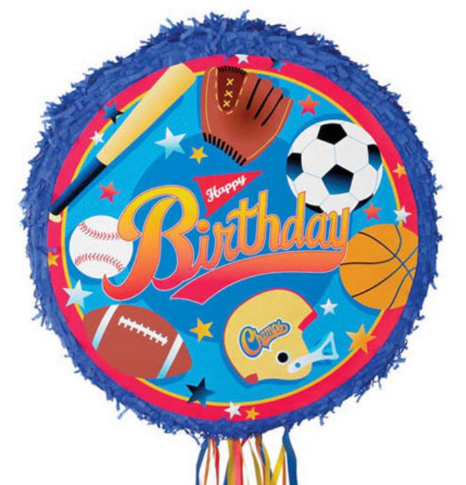 Little Champs Sports Pull String Pinata