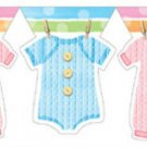 Baby Clothes Shower Party Flag Banner - Baby Shower Party Supplies