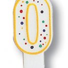 Polka Dot Number 0 Candle - Birthday Party Supplies