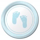 Baby Boy Footprints Dessert Plates