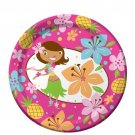 Pink Luau Fun Dessert Plates