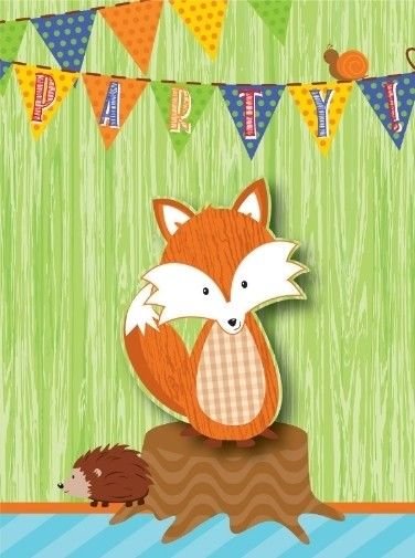 Forest Fox Party Invitations (8)