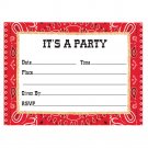 Bandanarama Party Invitations (8) - Birthday Party Supplies