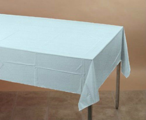 Light Blue Plastic Table Cover