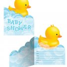 Ducky Bubble Bath Baby Shower Invitations