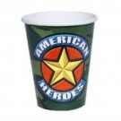 American Heroes Camo Themed Party Cups (8) - Birthday Party Supplies