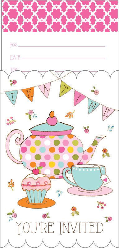 Tea Time Party Invitations (8)