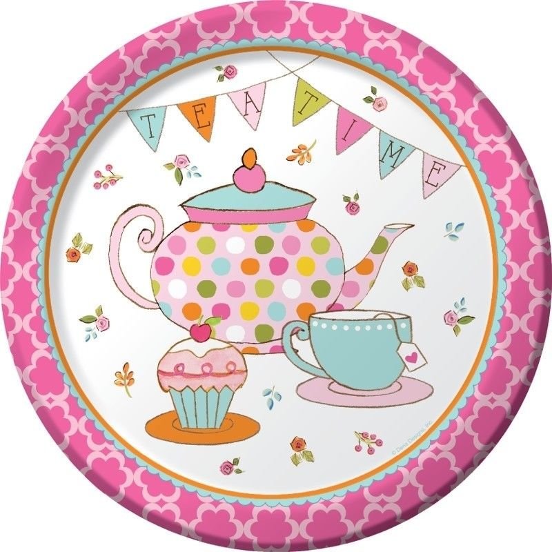 Tea Time Party Dinner Plates (8)