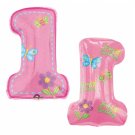 Hugs & Stitches 1st Birthday GIRL Balloon