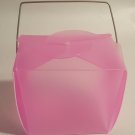 Hot Pink Frosted Take Out Boxes (10)-  Wedding Birthday Baby Shower Party Favor