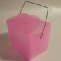 Hot Pink Frosted Take Out Boxes (10)- Wedding Birthday Baby Shower Party Favor