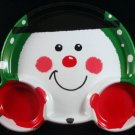 Snowman Divided Snack Tray