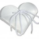 White Frosted Heart Take Out Boxes (10)-  Wedding Baby Shower Party Favor