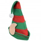 19" Striped Elf Hat with Ears -Festive Christmas Holiday Party Costume Accessory