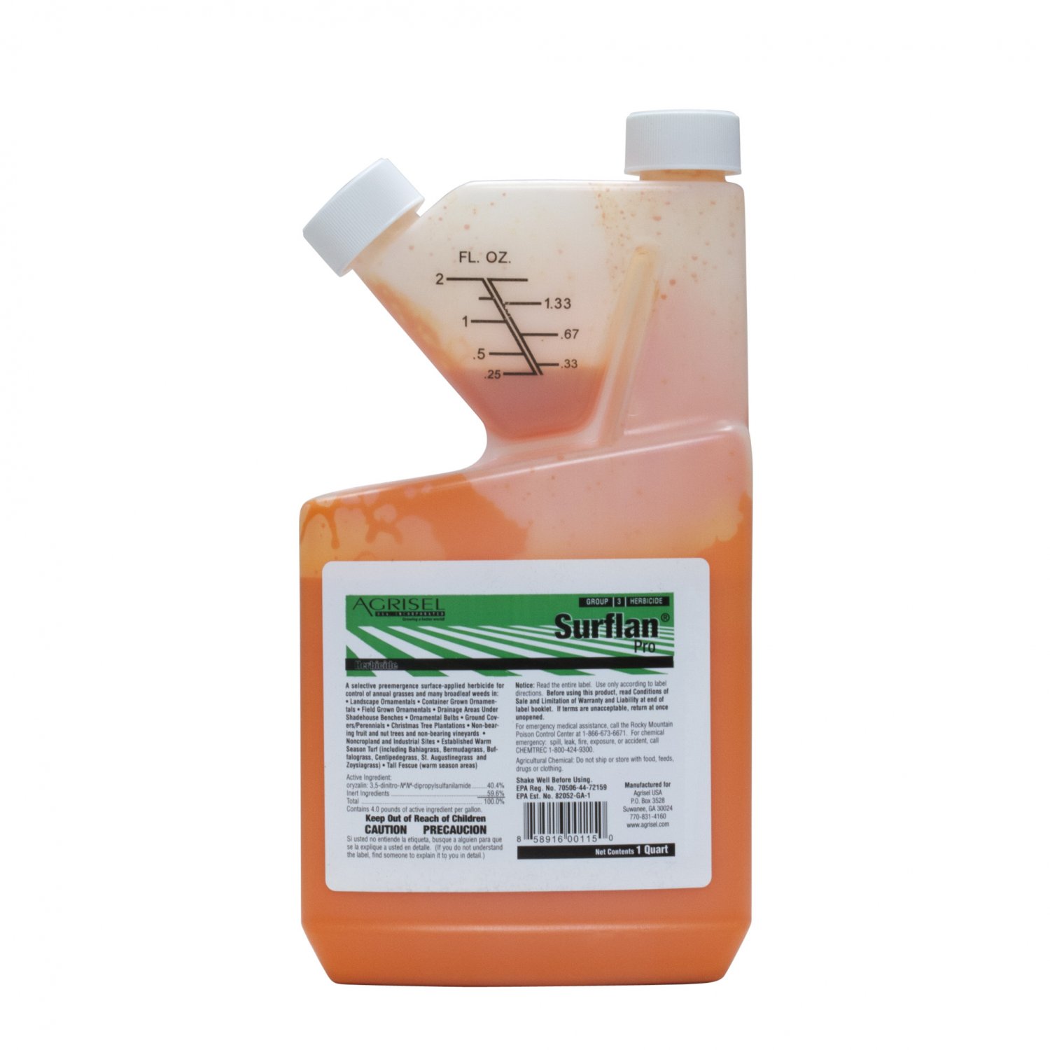 Surflan Pro Herbicide 1 Quart Oryzalin 40.4 Preemergent Weed Control