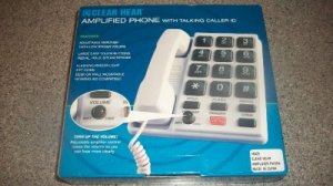 NEW Clear Hear Hearing Aid Amplified Phone Big Button Memory Talking Caller ID