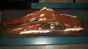 Beautiful Unique Large Wood Mirror Painted Clock Painting by Jerry Lynn 48 x 17
