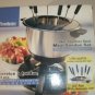 New Trudeau 10 piece Stainless Steel SS Fondue Set in Box