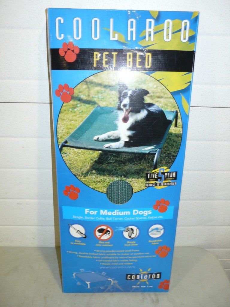 New Coolaroo Pet Dog Bed Mesh Raised Steel Medium Bed