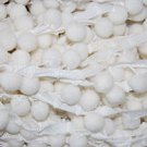 17 1/2 Yds. WHITE Pom Pom Fringe~1" Ball Top Quality~100% Cotton