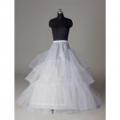 Silk satin wedding petticoat accessories white floor length(LP017)