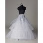 Silk satin wedding petticoat accessories white floor length(LP017)
