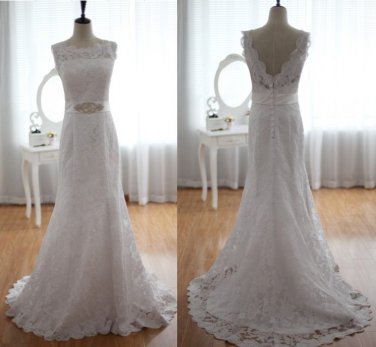 Custom Gorgeous Lace Strapless Corset Wedding Dress Strapless Corset Wedding Dress