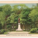 Entrance to Macdonald Park-Kingston Ontario Canada