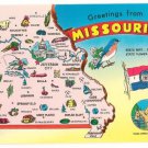 Greetings from Missouri State Map