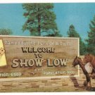 Welcome to Show Low Arizona Sign Postcard