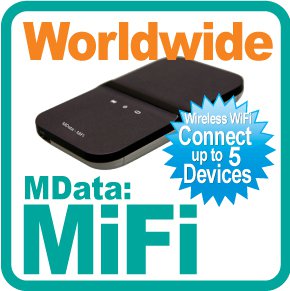 MiFi-Worldwide + 3G SIM Card + US$100 Credit