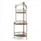 12517 ~ Rustic Corner Baker`s Rack