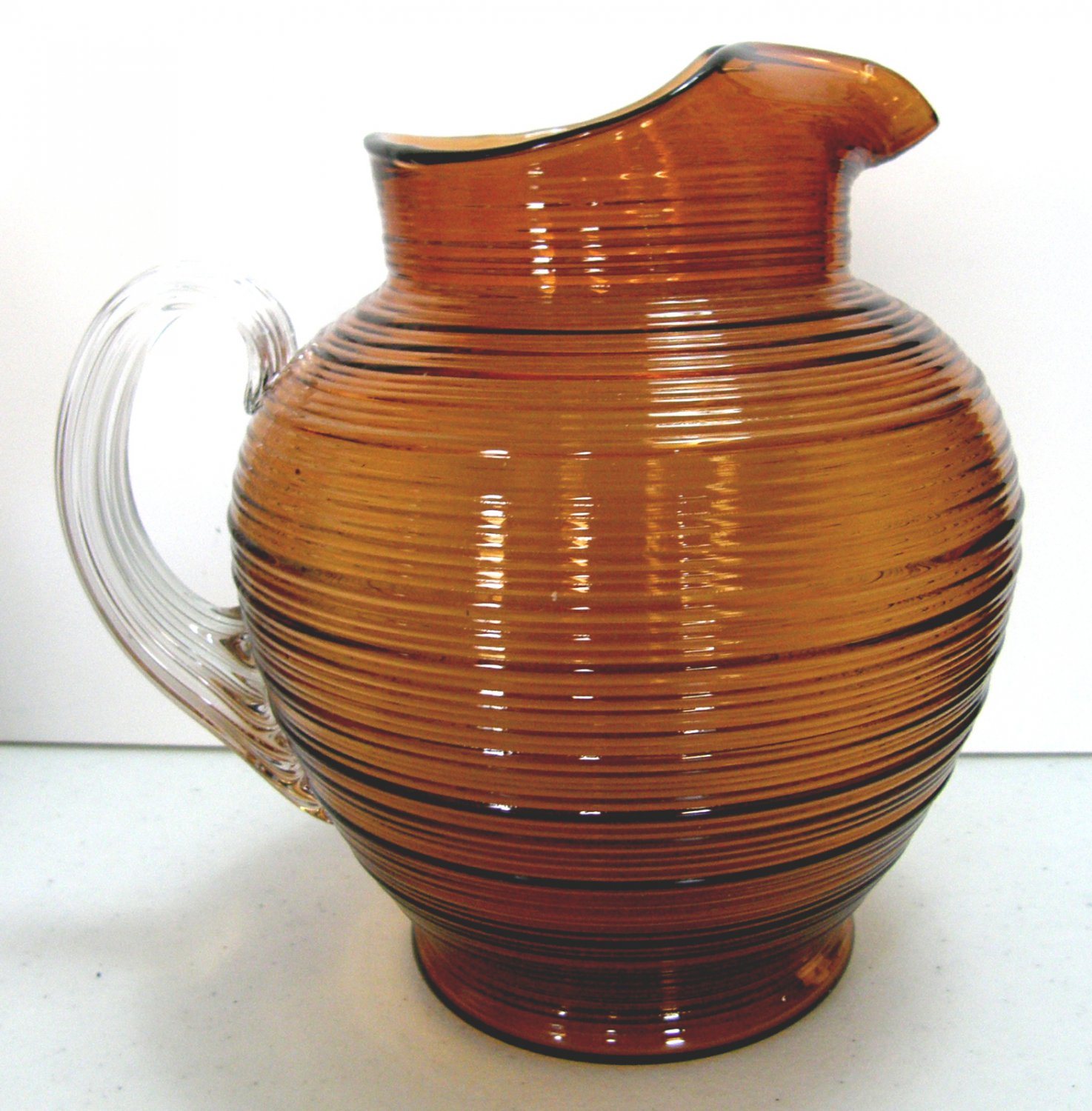 Imperial Glass, Line #701, Reeded AKA Whirlspool or “Spun” 80 oz. Pitcher
