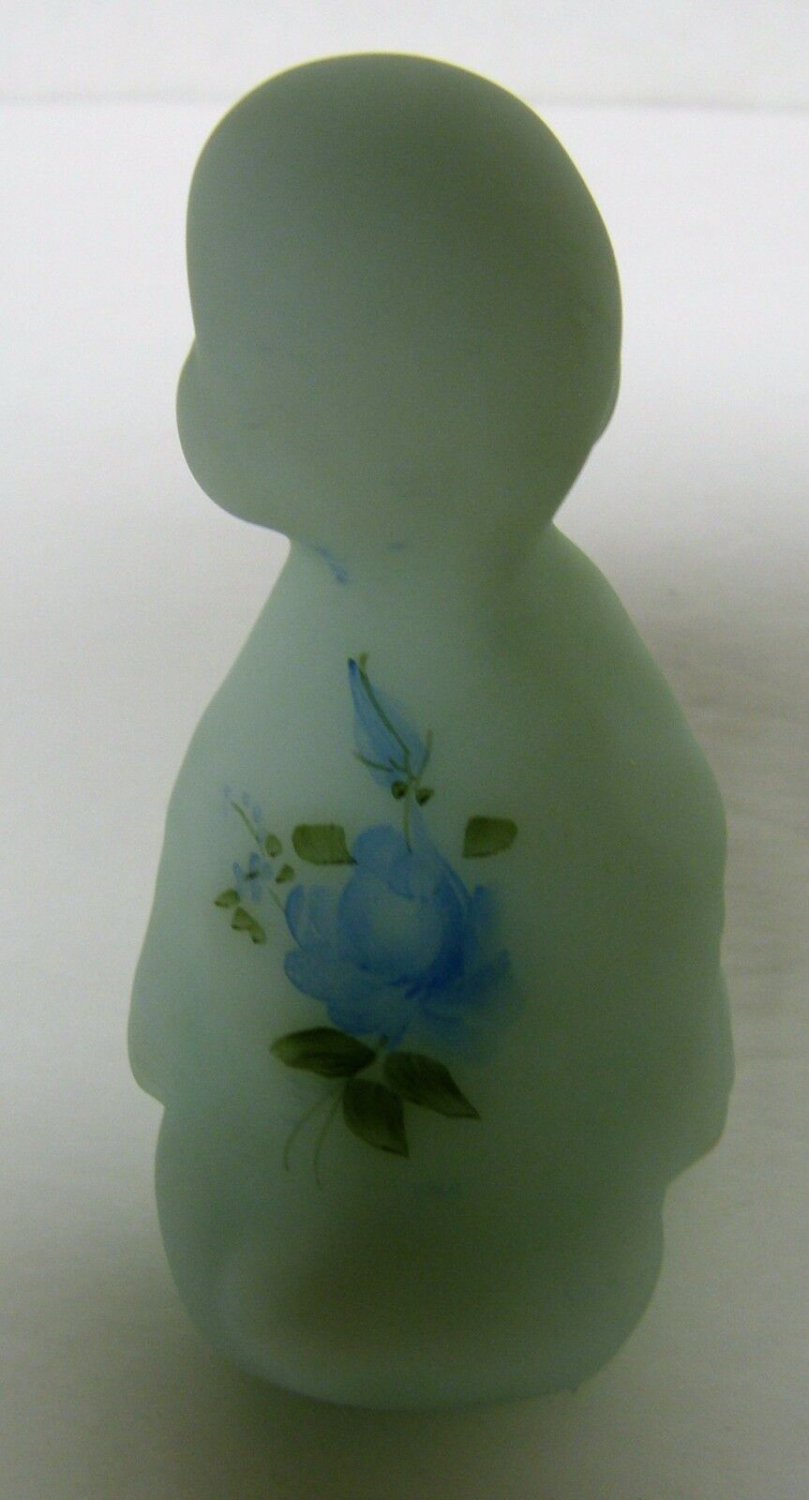 Fenton Art Glass Figurine Blue Satin Duck 5169 Bl Ca 1981 1982