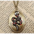 Steampunk Snake Locket Necklace Vintage Style Original Design