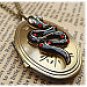 Steampunk Snake Locket Necklace Vintage Style Original Design