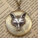 Steampunk Wolf Locket Necklace Vintage Style Original Design