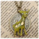 Steampunk Giraffe Locket Necklace Vintage Style Original Design
