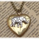 Steampunk Elephant Locket Necklace Vintage Style Original Design