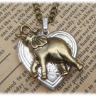 Steampunk Elephant Locket Necklace Vintage Style Original Design