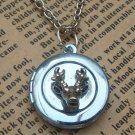 Steampunk Deer Locket Necklace Vintage Style Original Design
