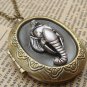 Steampunk Elephant Locket Necklace Vintage Style Original Design