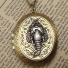 Steampunk Elephant Locket Necklace Vintage Style Original Design
