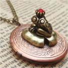 Steampunk Frog Locket Necklace Vintage Style Original Design